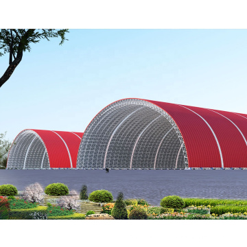 Prefabricated Steel Space Frame Coal Storage Arch Grid Roof Structure